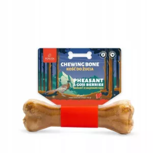 Pokusa - Chewing Bone - Kość do żucia Bażant z Jagodami Goji - 17cm