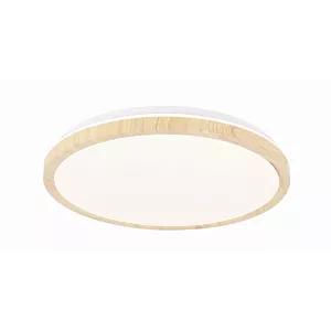 LAMPA SUFITOWA GANDAVA PLAFON 24W LED BIAŁO DREWNIANY 4000K