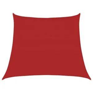 Żagiel przeciwsłoneczny, 160 g/m², czerwony, 3/4x3 m, HDPE