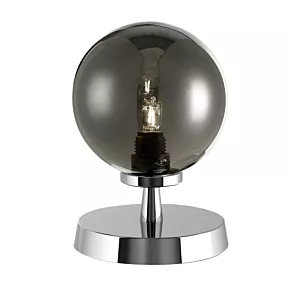 Lampa Stołowa Esben Touch Table Lamp Polished Chrome With Smoked Glass