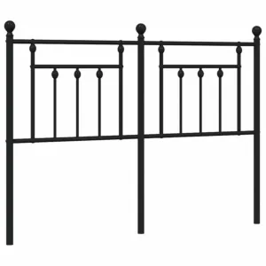 Metalowe wezgłowie, czarne, 135 cm