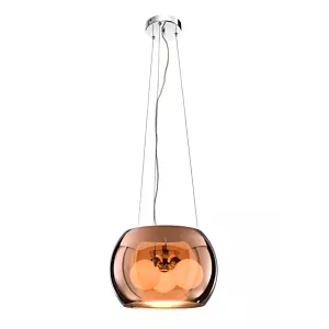 GEMO LAMPA WISZĄCA 30 3X40W G9 SZKLANY ZŁOTY