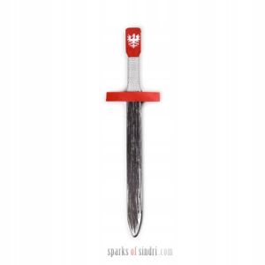 Czerwony Krótki Miecz | Drewno | 45 cm | Średniowieczny Rycerz