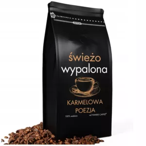 Kawa ziarnista 1kg ŚWIEŻO PALONA 100% Arabica KARMELOWA