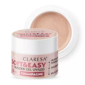 CLARESA Żel budujący do paznokci Soft&Easy CHAMPAGNE - 12g