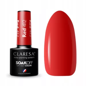 CLARESA Lakier hybrydowy RED 412 - 5g