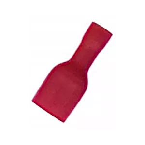 2x Konektor żeński 6.3mm pełna izolacja czerwona