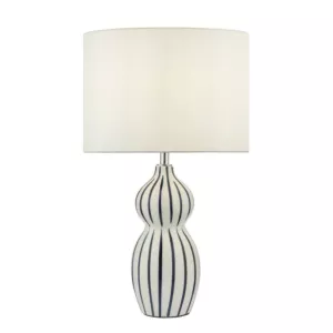 Evie Table Lamp White Ceramic Blue Ceramic Base Only