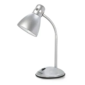 Lampka Biurkowa Esperanza Aleks E27 Srebrna