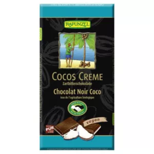 Czekolada gorzka z nadzieniem kokosowym wegańska fair trade BIO 100g