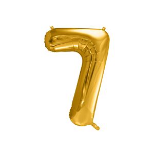 Balon foliowy "cyfra 7", złota, 100 cm [balon na hel, cyfra duża, urodziny]