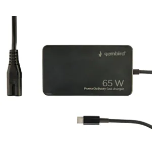 Gembird Ładowarka uniwersalna 65W USB-C FC czarna