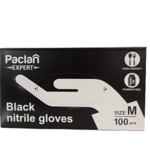 Rękawice nitrylowe czarne 100 sztuk rozmiar M