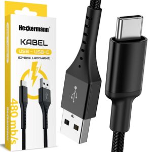 Kabel USB-USB-C Quick Charge 3.0 2m Heckermann® AD-609CTS