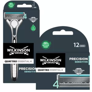 Maszynka WILKINSON Quattro Essential 4 Precision Sensitive + 13 wkładów