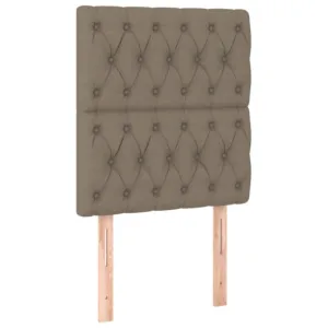 Zagłówki do łóżka, 2 szt., taupe, 80x7x78/88 cm, tkanina