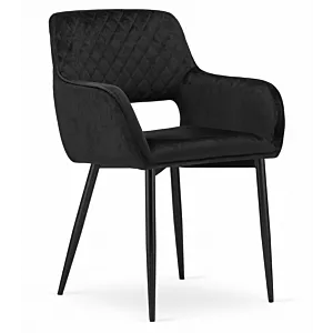Krzesło AMALFI - czarny aksamit x 1