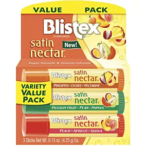 3-pak nawilżających owocowych balsamów do ust Satin Nectar Blistex