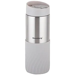 KUBEK TERMICZNY 400ML STAL NIERDZEWNA 18/8 KLAUSBERG BEŻOWY KB-7636