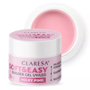 CLARESA Żel budujący do paznokci Soft&Easy MILKY PINK - 45g