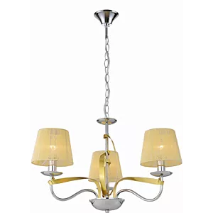 DIVA LAMPA WISZĄCA 3X40W E14 CHROM/ZŁOTY