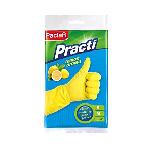Rękawice gumowe Paclan Practi Lemon Aroma L