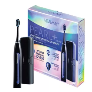 VITAMMY Pearl+ Noire Soniczna szczoteczka do zębów z funkcją wybielania oraz etui