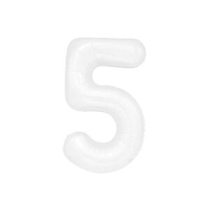 Balon foliowy "cyfra 5", biała, 100 cm [balon na hel, cyfra duża, urodziny]