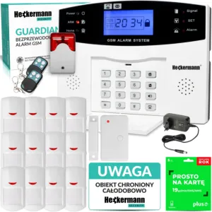 Zestaw Alarm GSM Heckermann Guardian I Tuya BOX + 11xPIR