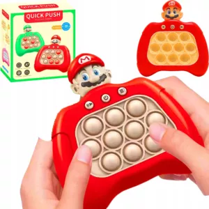 GRA ELEKTRONICZNA ZRĘCZNOŚCIOWA POP IT KONSOLA PUSH SUPER MARIO PUSH BUBBLE