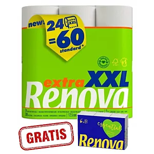 Papier toaletowy Renova Extra XXL 24R +gratis