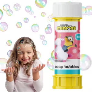 Bańki Mydlane Kolorowe Minionki Zestaw Kreatywny Dla Dzieci Płyn 60 ml