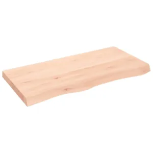 Półka, 100x50x(2-6) cm, surowe lite drewno dębowe
