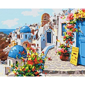 Malowanie po numerach 40x50cm ASTRA ARTEA - Magiczne Santorini