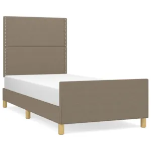 Rama łóżka bez materaca Taupe 80x200 cm Tkanina