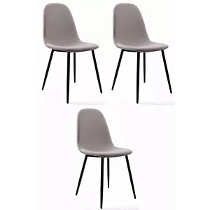 Krzesło DART - beż / nogi czarne x 3