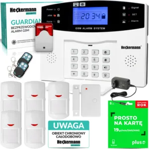 Zestaw Alarm GSM Heckermann Guardian I Tuya BOX + 4xPIR