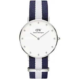 ZEGAREK DAMSKI DANIEL WELLINGTON Glasgow Silver DW00100082 + BOX