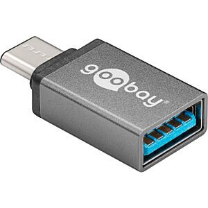 Adapter USB-C na USB 3.0 Goobay szary