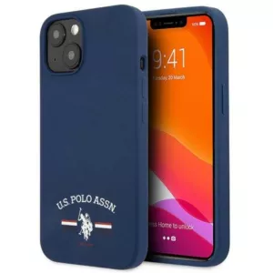 US Polo Assn Silicone Logo - Etui iPhone 13 mini (granatowy)