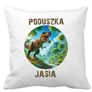 Dinozaury Poduszka 40x40 cm + imię gratis