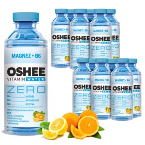 12x OSHEE ZERO Vitamin Water magnez + B6 555 ml