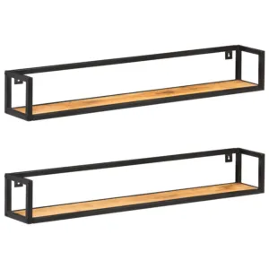 Półki ścienne, 2 szt., 120 cm, lite drewno akacjowe