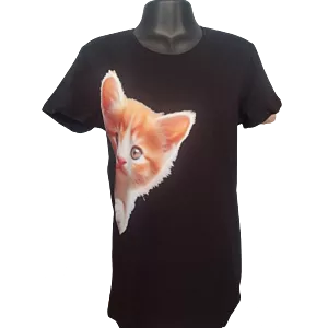 Koszulka Damska Z Nadrukiem Kot Kotek z kotem roz. S