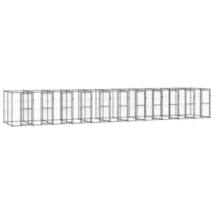 Kojec zewnętrzny dla psa, stalowy, 26,62 m²