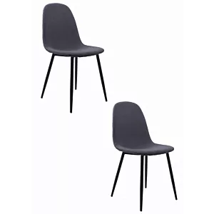 Krzesło DART - ciemno-szare / nogi czarne x 2