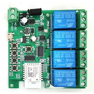 Sterownik 4CH DC 5-32V beznapięciowy ZigBee + RF 3 Tryby Pracy