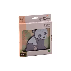 Drewniane puzzle PANDA The wildies Family