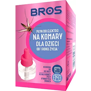 BROS Płyn do elektro na komary dla dzieci 60 nocy