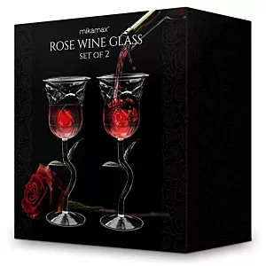 Kieliszki do Wina w kształcie Róży - Wyjątkowy Zestaw dla Kobiety
